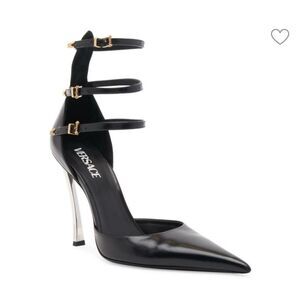 Versace Spiked Pin Point Pumps Black Women’s.